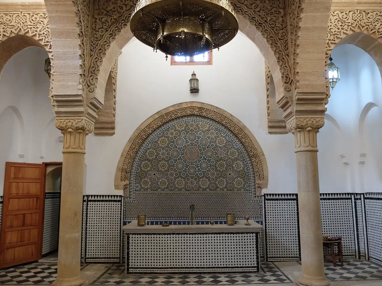 Sala de un hammam tradicional marroquí